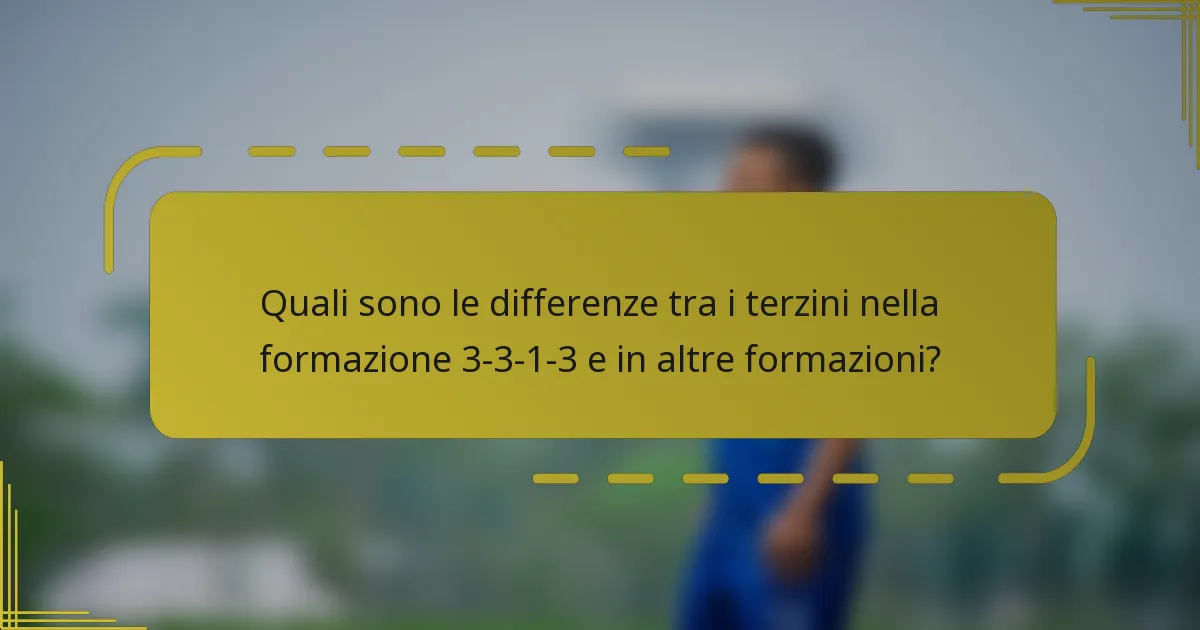 Quali sono le differenze tra i terzini nella formazione 3-3-1-3 e in altre formazioni?